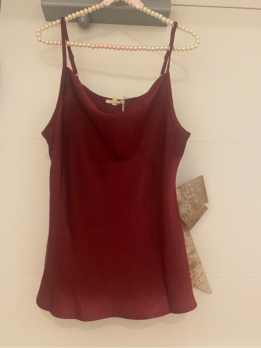 💕NEW💕 Mystree Burgundy Cowl Neck Camisole